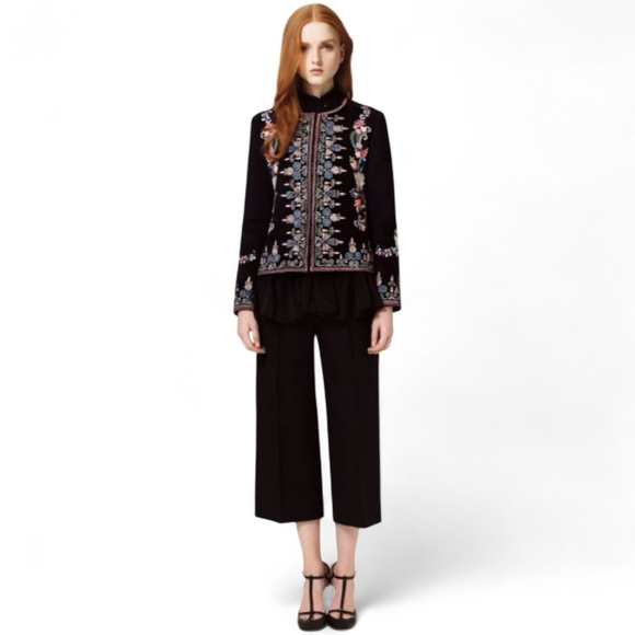 VILSHENKO MOSCOW Cashmere Wool Silk Embroidered Jacket Blazer Russian Luxury 8 - Picture 1 of 16